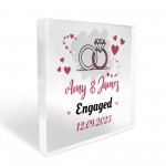 Engagement Gifts For Couple Personalised Block Congratulations