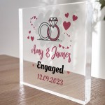 Engagement Gifts For Couple Personalised Block Congratulations