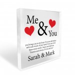 Husband Wife Gift Personalised Block Husband Wife Anniversary