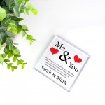 Husband Wife Gift Personalised Block Husband Wife Anniversary