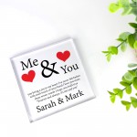 Husband Wife Gift Personalised Block Husband Wife Anniversary