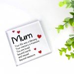 Remembrance Gift For Mum Acrylic Block Mum Memorial Plaque