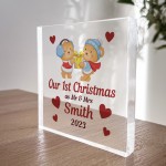 Our 1st Christmas As Mr And Mrs Personalised Block Wedding Gift