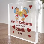 Our 1st Christmas As Mr And Mrs Personalised Block Wedding Gift