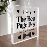 Thank You Gift For Page Boy Personalised Acrylic Block Page Boy