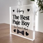 Thank You Gift For Page Boy Personalised Acrylic Block Page Boy