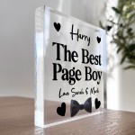 Thank You Gift For Page Boy Personalised Acrylic Block Page Boy