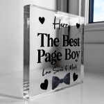 Thank You Gift For Page Boy Personalised Acrylic Block Page Boy