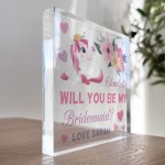 Will You Be My Bridesmaid Gift Personalised Block Bridesmaid