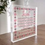 Personalised Wedding Favour For Bridesmaid Maid of Honour Flower