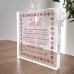 Personalised Wedding Favour For Bridesmaid Maid of Honour Flower