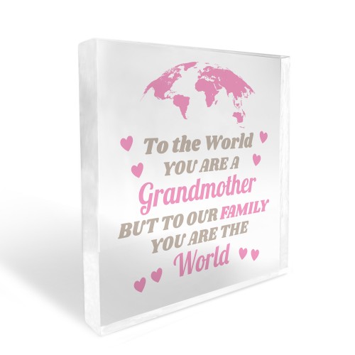 Grandma Birthday Gifts Grandma Gifts For Christmas Acrylic Block