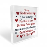 Gift For Godmother Birthday Christmas Acrylic Block Thank You