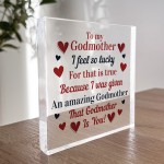 Gift For Godmother Birthday Christmas Acrylic Block Thank You