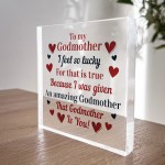 Gift For Godmother Birthday Christmas Acrylic Block Thank You