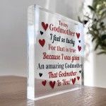 Gift For Godmother Birthday Christmas Acrylic Block Thank You