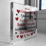 Gift For Godmother Birthday Christmas Acrylic Block Thank You