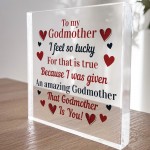 Gift For Godmother Birthday Christmas Acrylic Block Thank You