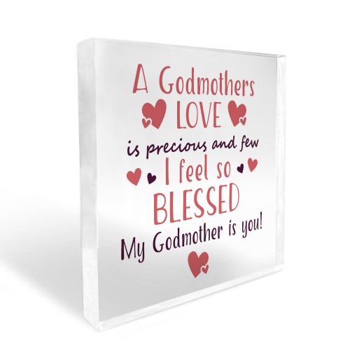 Godmother Gifts Thank You Gifts For Her Acrylic Block