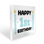 1st Birthday Gift For Baby Boy Acrylic Block Baby Boy Gift