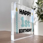 1st Birthday Gift For Baby Boy Acrylic Block Baby Boy Gift