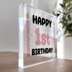 1st Birthday Gift For Baby Girl Acrylic Block Baby Girl Gift