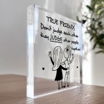 TRUE FRIENDS Gift Friendship Plaque Gift For Her Women Christmas