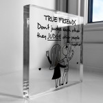 TRUE FRIENDS Gift Friendship Plaque Gift For Her Women Christmas