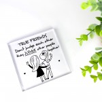 TRUE FRIENDS Gift Friendship Plaque Gift For Her Women Christmas