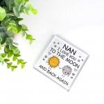 Gift For Nan Christmas Birthday Acrylic Block NAN GIFT