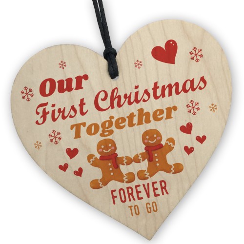 Our First Christmas Together Wooden Christmas Decorations Gift