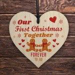 Our First Christmas Together Wooden Christmas Decorations Gift