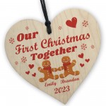 Personalised Our First Christmas Together Wood Christmas Decor