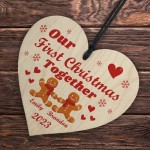 Personalised Our First Christmas Together Wood Christmas Decor