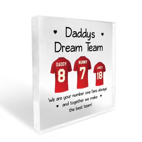 Personalised Football Shirt Plaque Gift for Dad Christmas