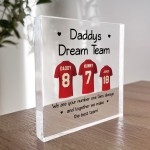 Personalised Football Shirt Plaque Gift for Dad Christmas