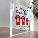 Personalised Football Shirt Plaque Gift for Dad Christmas