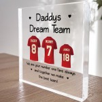 Personalised Football Shirt Plaque Gift for Dad Christmas