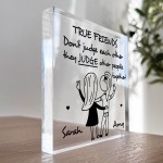 TRUE FRIENDS Plaque Friendship Gift Personalised Christmas