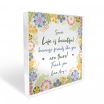 Friendship Sign Personalised Acrylic Block Gift For Friend