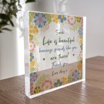 Friendship Sign Personalised Acrylic Block Gift For Friend