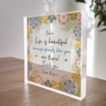 Friendship Sign Personalised Acrylic Block Gift For Friend