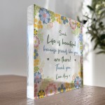 Friendship Sign Personalised Acrylic Block Gift For Friend