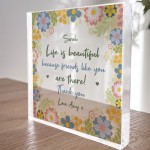 Friendship Sign Personalised Acrylic Block Gift For Friend