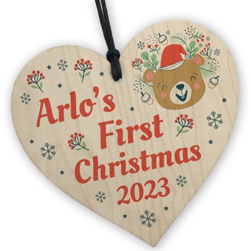 Personalised Babys First Christmas Bauble Tree Decoration