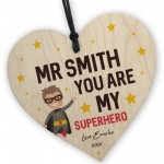 Personalised Teacher Gifts For Him Wood Heart Teacher Thank You 