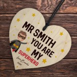 Personalised Teacher Gifts For Him Wood Heart Teacher Thank You 