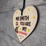 Personalised Teacher Gifts For Him Wood Heart Teacher Thank You 