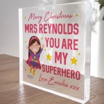 PERSONALISED Teacher Gift For Women Superhero Gifts Teacher Gift