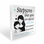 Gift For Stepson Acrylic Block Stepson Christmas Birthday Gift